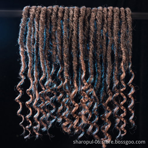 Curly faux locs hair extension 16inch 18 inch 24strands Afro Black Lady free sample for braiding crochet hair Attachments